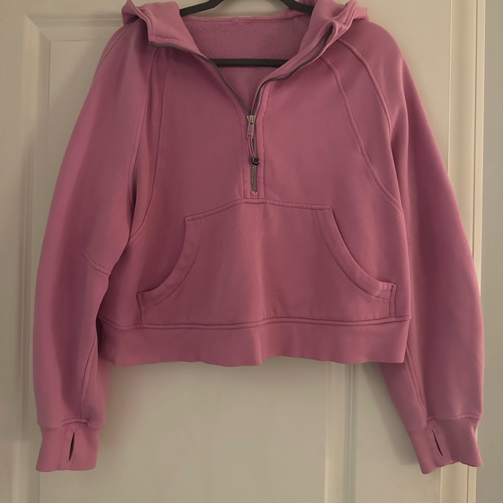 Lululemon Athletica Pink Half-Zip Hoodie M/L
